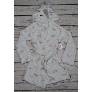 Justice Sleepover Shop Unicorn Robe Girls White Size 6/7‎ Brand New with Tags